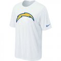 Nike San Diego Chargers Sideline Legend Authentic Logo T-Shirt White