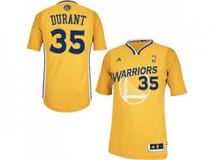 Women Adidas Golden State Warriors #35 Kevin Durant Swingman Gold Alternate NBA Jersey