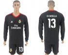 2017-18 Real Madrid 13 K.CASILLA Black Long Sleeve Goalkeeper Soccer Jersey