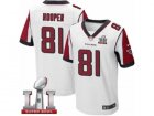 Mens Nike Atlanta Falcons #81 Austin Hooper Elite White Super Bowl LI 51 NFL Jersey