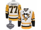 Mens CCM Pittsburgh Penguins #77 Paul Coffey Authentic White Throwback 2017 Stanley Cup Final NHL Jersey