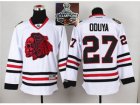 NHL Chicago Blackhawks #27 Johnny Oduya White(Red Skull) 2014 Stadium Series 2015 Stanley Cup Champions jerseys