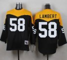 Mitchell And Ness 1967 Pittsburgh Steelers #58 Jack Lambert Black Yelllow Throwback Men Stitched NFL Jersey