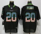 Nike Seahawks #20 Rashaad Penny Black USA Flag Fashion Elite Jersey