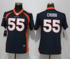 Nike Broncos #55 Bradley Chubb Navy Women Vapor Untouchable Limited Jersey