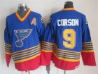 NHL St Louis Blues #9 Corson CCM Throwback blue jerseys