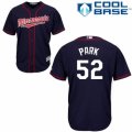 Men's Majestic Minnesota Twins #52 Byung-Ho Park Authentic Navy Blue Alternate Road Cool Base MLB Jersey