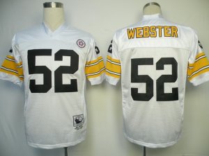 nfl pittsburgh steelers #52 mike webster m&n white