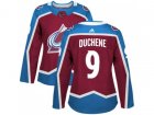 Women Adidas Colorado Avalanche #9 Matt Duchene Burgundy Home Authentic Stitched NHL Jersey