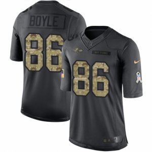 Mens Nike Baltimore Ravens #86 Nick Boyle Limited Black 2016 Salute to Service NFL Jersey