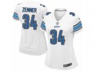 Women Nike Detroit Lions #34 Zach Zenner Game White NFL Jersey