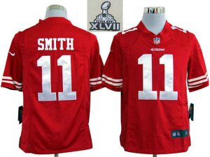 2013 Super Bowl XLVII NEW San Francisco 49ers #11 Smith red (Game NEW)