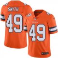 Nike Broncos #49 Dennis Smith Orange Color Rush Limited Jersey