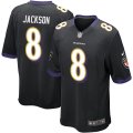 Nike Ravens #8 Lamar Jackson Black 2018 NFL Draft Pick Elite Jersey