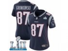 Women Nike New England Patriots #87 Rob Gronkowski Navy Blue Team Color Vapor Untouchable Limited Player Super Bowl LII NFL Jersey