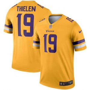 Nike Vikings #19 Adam Thielen Gold Inverted Legend Jersey