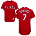 Mens Majestic Texas Rangers #7 Ivan Rodriguez Red Flexbase Authentic Collection MLB Jersey
