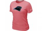 Women Carolina Panthers Pink Logo T-Shirt