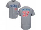 Mens Majestic Chicago Cubs #37 Brett Anderson Grey Road Flexbase Authentic Collection MLB Jersey