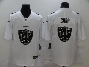 Nike Raiders #4 Derek Carr White Shadow Logo Limited Jersey