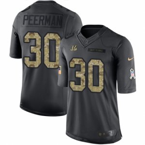 Mens Nike Cincinnati Bengals #30 Cedric Peerman Limited Black 2016 Salute to Service NFL Jersey