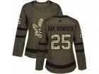 Women Adidas Toronto Maple Leafs #25 James Van Riemsdyk Green Salute to Service Stitched NHL Jersey
