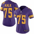 Women's Nike Minnesota Vikings #75 Matt Kalil Limited Purple Rush NFL Jersey