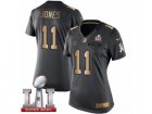 Womens Nike Atlanta Falcons #11 Julio Jones Limited Black Gold Salute to Service Super Bowl LI 51 NFL Jersey