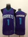 nba Charlotte Hornets #1 STEPHENSON purple