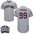 Mens Majestic Cleveland Indians #99 Ricky Vaughn Grey 2016 World Series Bound Flexbase Authentic Collection MLB Jersey