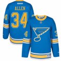 Mens Reebok St. Louis Blues #34 Jake Allen Authentic Blue 2017 Winter Classic NHL Jersey