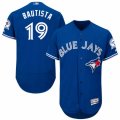Mens Majestic Toronto Blue Jays #19 Jose Bautista Blue Flexbase Authentic Collection MLB Jersey