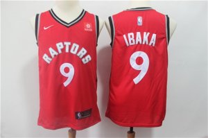 Raptors #9 Serge Ibaka Red Nike Swingman Jersey