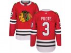 Mens Adidas Chicago Blackhawks #3 Pierre Pilote Authentic Red Home NHL Jersey