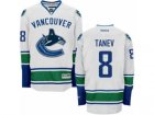 Mens Reebok Vancouver Canucks #8 Christopher Tanev Authentic White Away NHL Jersey