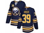 Men Adidas Buffalo Sabres #39 Dominik Hasek Navy Blue Home Authentic Stitched NHL Jersey