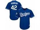 Los Angeles Dodgers #42 Jackie Robinson Replica Royal Blue Alternate 2017 World Series Bound Cool Base MLB Jersey