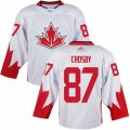 Men Adidas Team Canada #87 Sidney Crosby White 2016 World Cup Ice Hockey Jersey