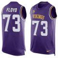 Nike Minnesota Vikings #73 Sharrif Floyd Purple Team Color Men Stitched NFL Limited Tank Top Jersey