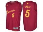 Mens Cleveland Cavaliers #5 J.R. Smith 2016 Christmas Day Burgundy NBA Swingman Jersey