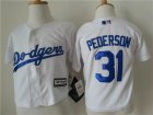 Dodgers #31 Joc Pederson White Toddler New Cool Base Jersey