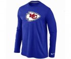 Nike Kansas City Chiefs Logo Long Sleeve T-Shirt BLUE