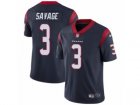 Mens Nike Houston Texans #3 Tom Savage Vapor Untouchable Limited Navy Blue Team Color NFL Jersey