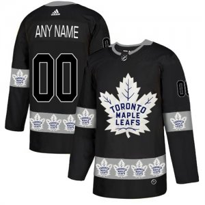 Toronto Maple Leafs Black Men\'s Customized Team Logos Fashion Adidas Jersey