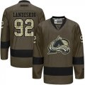 Colorado Avalanche #92 Gabriel Landeskog Green Salute to Service Stitched NHL Jersey