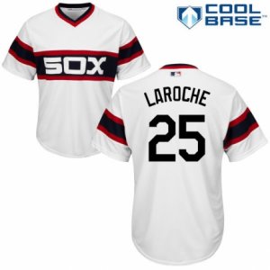 Men\'s Majestic Chicago White Sox #25 Adam LaRoche Authentic White 2013 Alternate Home Cool Base MLB Jersey