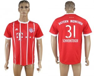 2017-18 Bayern Munich 31 SCHWEINSTEIGER Home Thailand Soccer Jersey