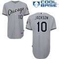 Men's Majestic Chicago White Sox #10 Austin Jackson Replica Grey Road Cool Base MLB Jersey