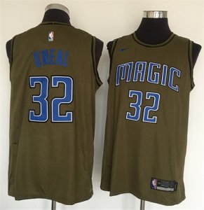 Men Nike Orlando Magic #32 Shaquille O\'Neal Green Salute to Service NBA Swingman Jersey