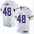 Mens Nike Minnesota Vikings #48 Zach Line Elite White NFL Jersey